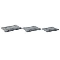 cama mascota set 3 poliester 86x69x7 gris claro