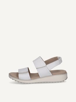 CAPRICE Sandal, white, made of Leather without heel, Size 40