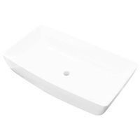 lavabo lujoso rectangular ceraminca blanco 71x39 cm vidaxl
