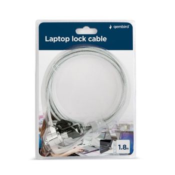 Cable de seguridad Gembird LK-K-01 Acero 1,8m con cerradura y 2 llaves