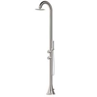 sined luna ducha de piscina de acero inoxidable cepillado con ducha de mano agua caliente y fria