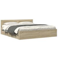 cama con cabecero madera de ingenieria roble sonoma 180x200 cm