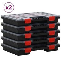 cajas de accesorios 10 unidades polipropileno 345x25x5 cm vidaxl