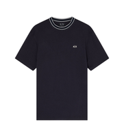 ax armani exchange para hombre xm002484af21936ub101 camiseta casual azul marino l blanco algodon manga corta
