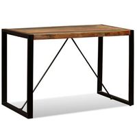 mesa de comedor de madera maciza reciclada 120 cm vidaxl