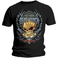 five finger death punch tops y camisetas trouble para mujer