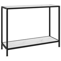 mesa de consola blanco vidrio templado 100x35x75 cm vidaxl