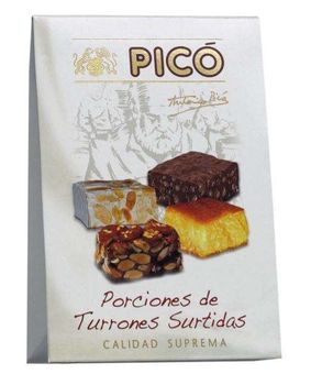 Bolsa de 15 Porciones de turrón económicas y surtidas de 20g...