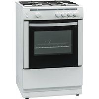 essentials cfsg60w17 60 cm gas cooker - white white