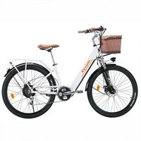 bicicleta electrica cysum cityrun 26 para desplazamientos urbanos blanca