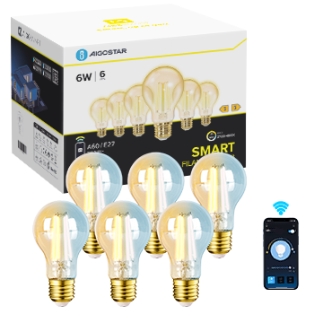 Aigostar Edison Bombillas Alexa E27 Bombillas Inteligentes LED