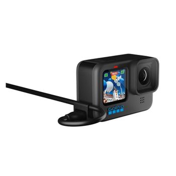Puerta USB-Pass Through para GoPro HERO9/HERO10/HERO11 Black, compatible universal, resistente al agua, USB-C, negro