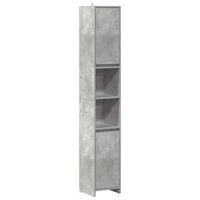 mueble bano  armario de bano madera contrachapada gris hormigon 30x30x1835 cm