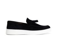 mocasines de piel de ante con borlas y suela tipo caja para hombre blue