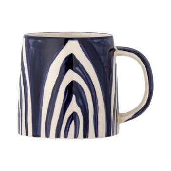 Taza de gres azul