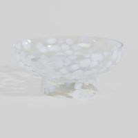 frutero de vidrio blanco