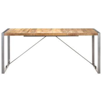 Mesa De Comedor | Mesa De Cocina Madera Maciza De Mango Rugosa 180x90x75 Cm