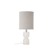 lampara de mesa de alabastro blanco