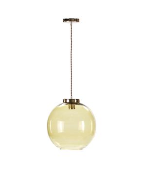 Lámpara de techo Ball amarillo de vidrio soplado E27