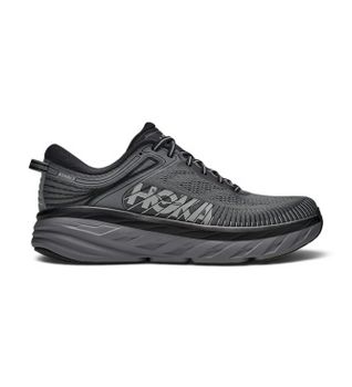 HOKA para hombre. 1110518 Zapatillas Bondi 7 negro (41 1/3), Plano, 1 a 3cm, Cordones, Casual, Deportivo, Multideporte