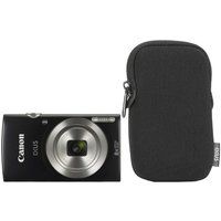 canon ixus 185 compact camera essentials kit - black black