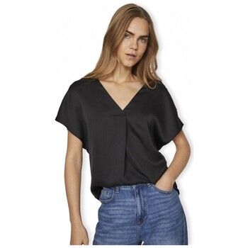 Vila Blusa Noos Top Ellette V - Black para mujer