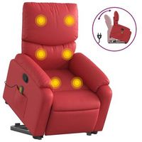 sillon reclinable de masaje de pie cuero artificial rojo vidaxl