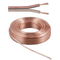 cable de altavoz 25 mm de cobre ofc transparente de 25 metros