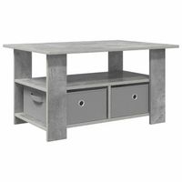 mesa de cafe - mesa de centro - mesa baja gris concreto 77 x 55 x 42 cm madera de ingenieria