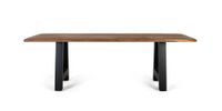 mesa de comedor de acacia y patas de metal 240 cm