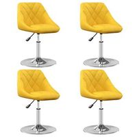 sillas de comedor giratorias 4 uds terciopelo amarillo mostaza vidaxl