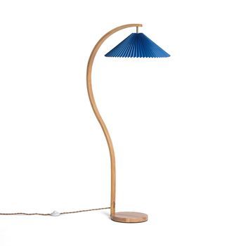 Lámpara De Pie Madera Luanda Azul Oscuro