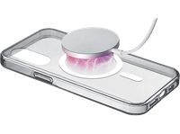 funda movil - cellularline clear mag para samsung galaxy s25 edge compatible con magsafe transparente