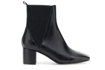 botines de piel con elástico black 39