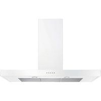 rangemaster flat 90 chimney cooker hood - white white