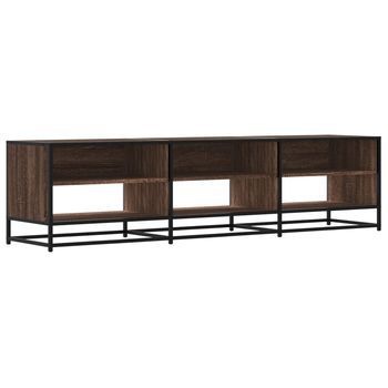 Mueble De Tv Madera De Ingeniería Marrón Roble 180x40x46 Cm Vidaxl