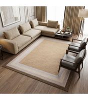 proyect 05 - marron - alfombra de vinilo con doble greca impresa