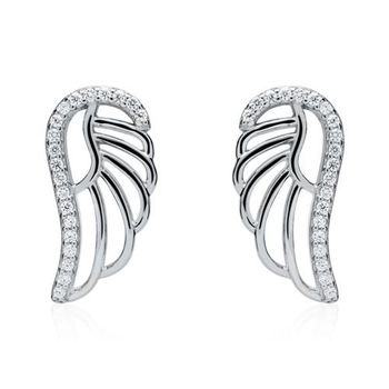 Pendientes ala plata 925 circonita