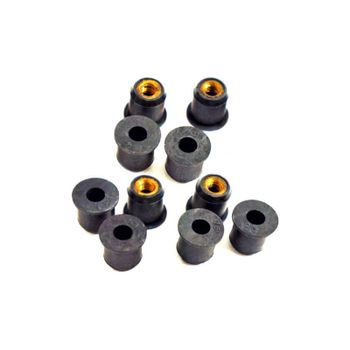 Juego de tuercas de goma para carenado M6x17mm 10pc