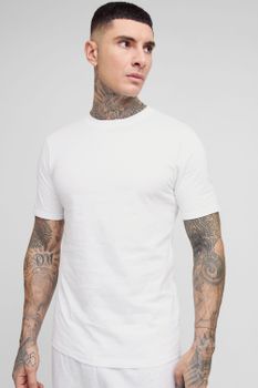 Camiseta Tall Básica Ajustada, Blanco