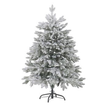 Árbol De Navidad Artificial Base De Metal De Pvc Blanco 120 Cm Estilo Escandinavo Efecto Nieve Foraker