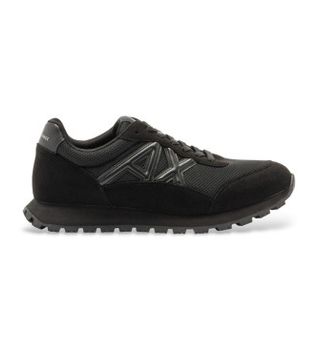 A|X Armani Exchange para hombre. XM001960AF19388MC005 Zapatillas con logotipo en contraste negro (40), Plano, Cordones, Casual