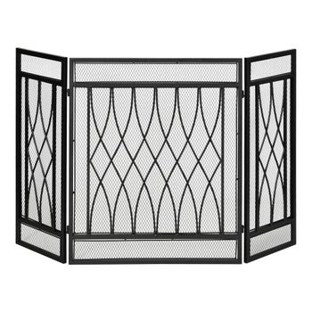 Salvachispas plegable 126x3x80 cm negro