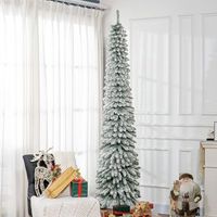 arbol de navidad artificial de pvc metal homcom o58x240 cm-verde