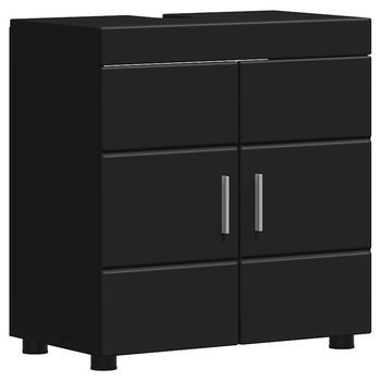 Juego De Muebles De Baño Tulum Negro 60 X 34 X 63 Cm Vidaxl