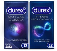 durex preservativos placer prolongado 12 uds  mutual climax 12 uds