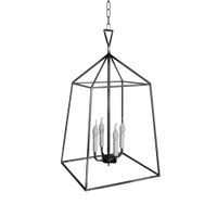 lampara de suspension metalica cuadrada cromo d43 cm