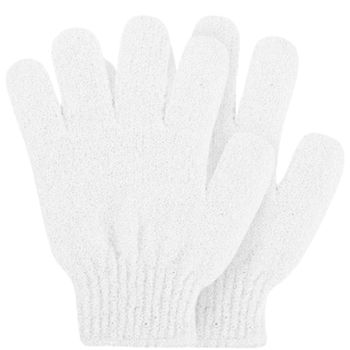 Rose & Caramel Exfoliating Gloves - White