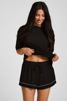 hunkemoller pantalon corto de jersey essential negro