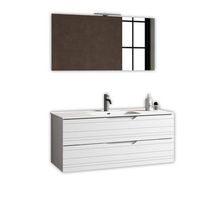 composicion bano 4 piezas solmira blanco mate en mdf